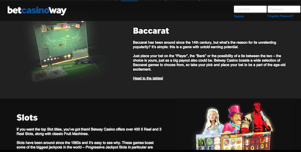 Betway Casino Games
